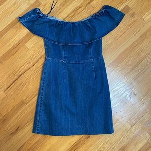 Kendall & Kylie Denim Off The Shoulder Dress